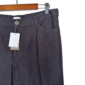 J. Jill Black Linen Blend Wide Leg Pants - Size 10 Petite - New with Tags
